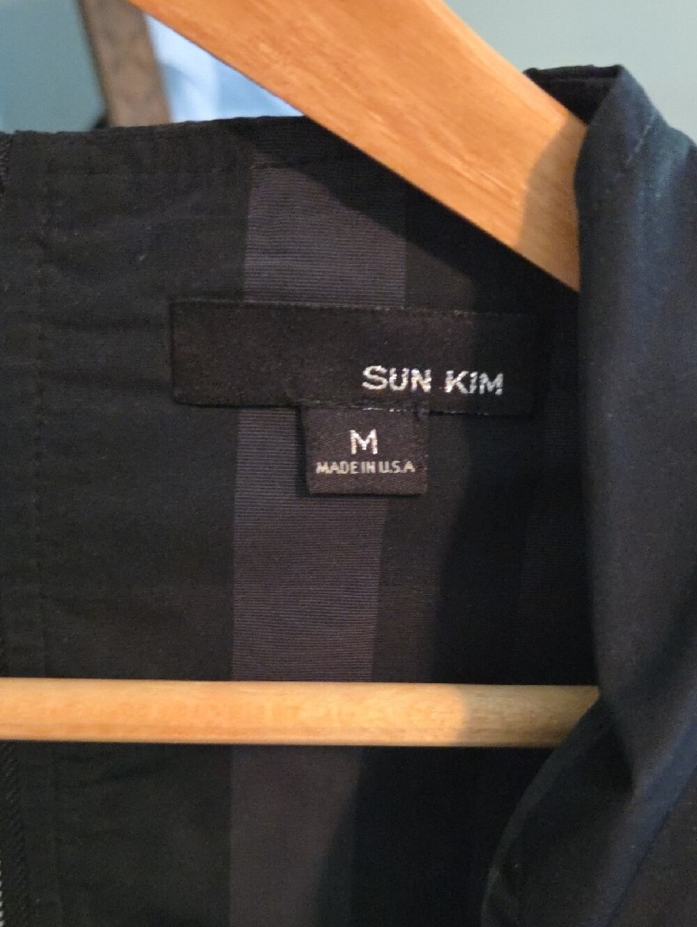 Sun Kim Sleeveless Black Striped Midi Dress with Pocket Details - Picture 6 of 6